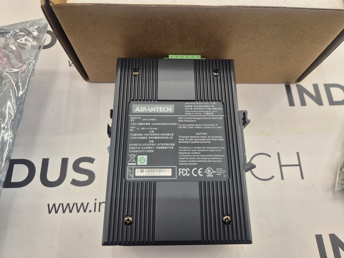 Advantech EKI-2748CI 6Gx+2 Combo Managed Ethernet Switch w/ Wide Temperature