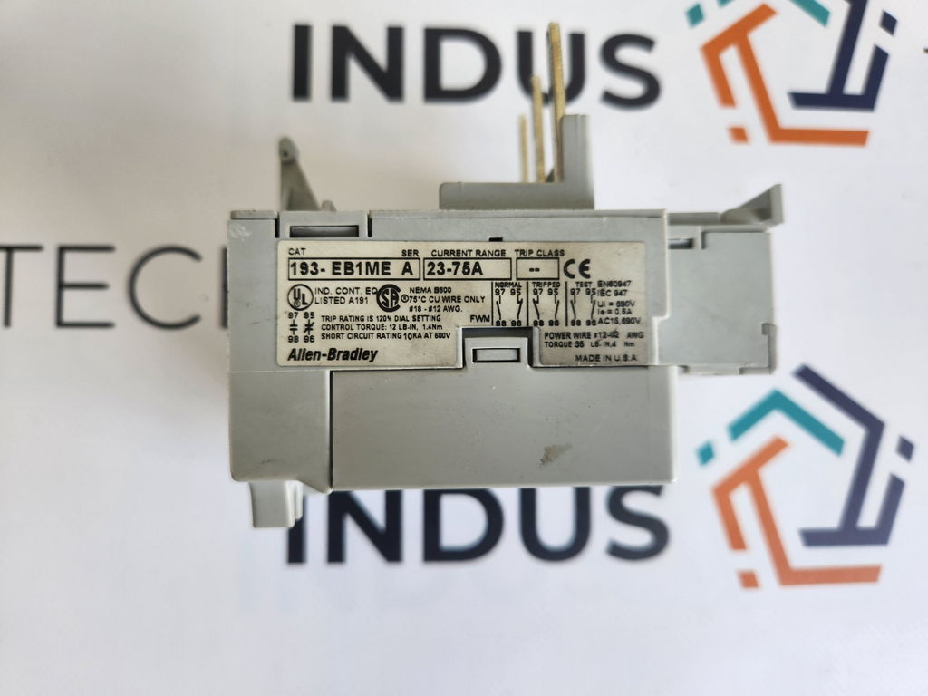 Allen Bradley 193-EB1ME, Overload Relay,  USED,  23-75A,