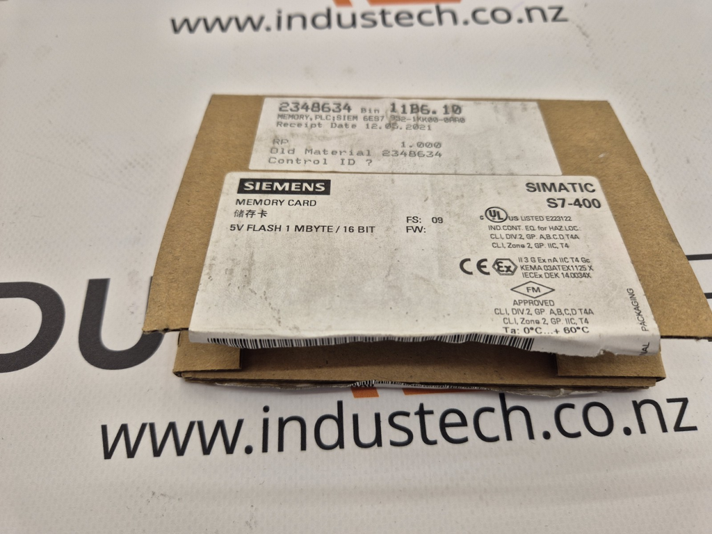 Siemens 6ES7952-1KK00-0AA0 SIMATIC S7-400 1MB Memory Card