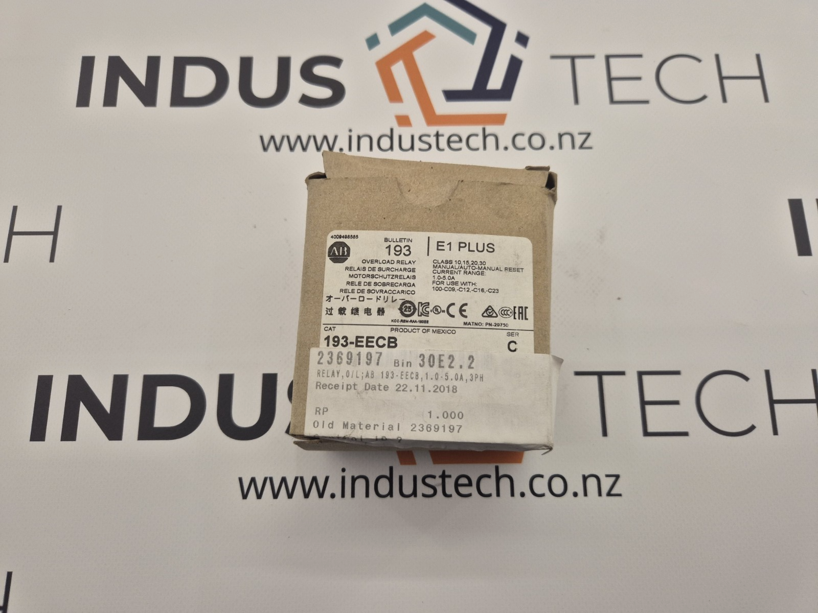 Allen Bradley 193-EECB /C E1 Plus Overload Relay 1.0-5.0A 3 Phase-New In Box