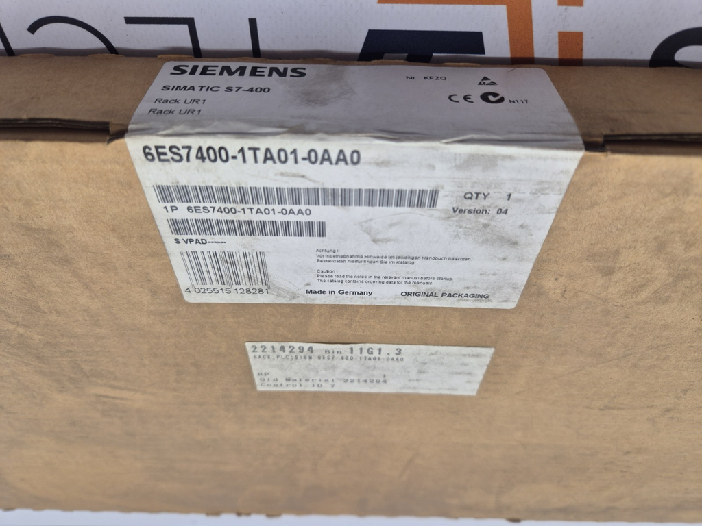 SIEMENS PLC RACK 6ES7400-1TA01-0AA0