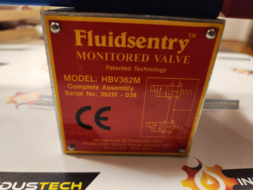 FLUIDSENTRY Monitored hydraulic valve HBV362M NSMP 362m