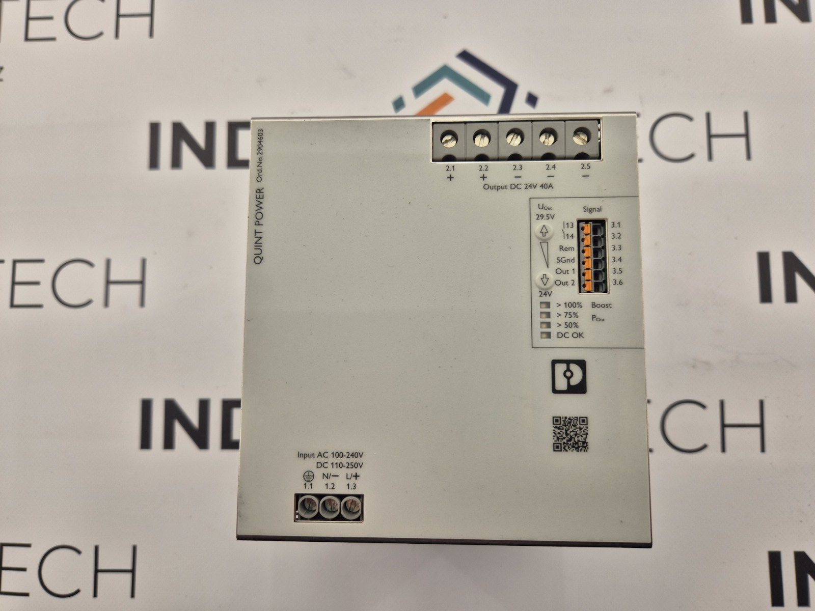 PHOENIX CONTACT QUINT4-PS/1AC/24DC/40 SWITCHING POWR SUPPLY 24VDC 40A
