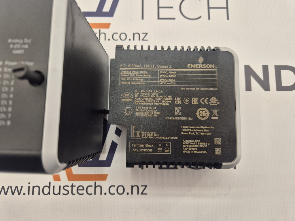 Emerson DeltaV KJ3221X1-BA2 AO Module 8-Ch 4-20mA HART Series 2