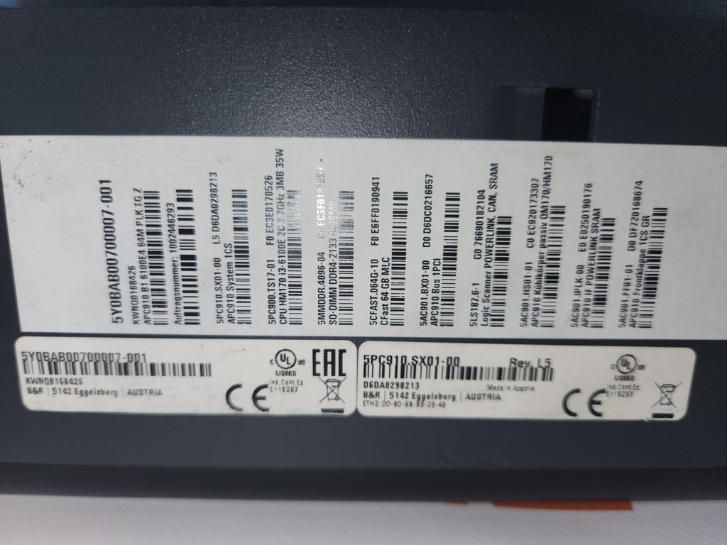B&R 5PC910.SX01-00 Rev. L5 Automation PC