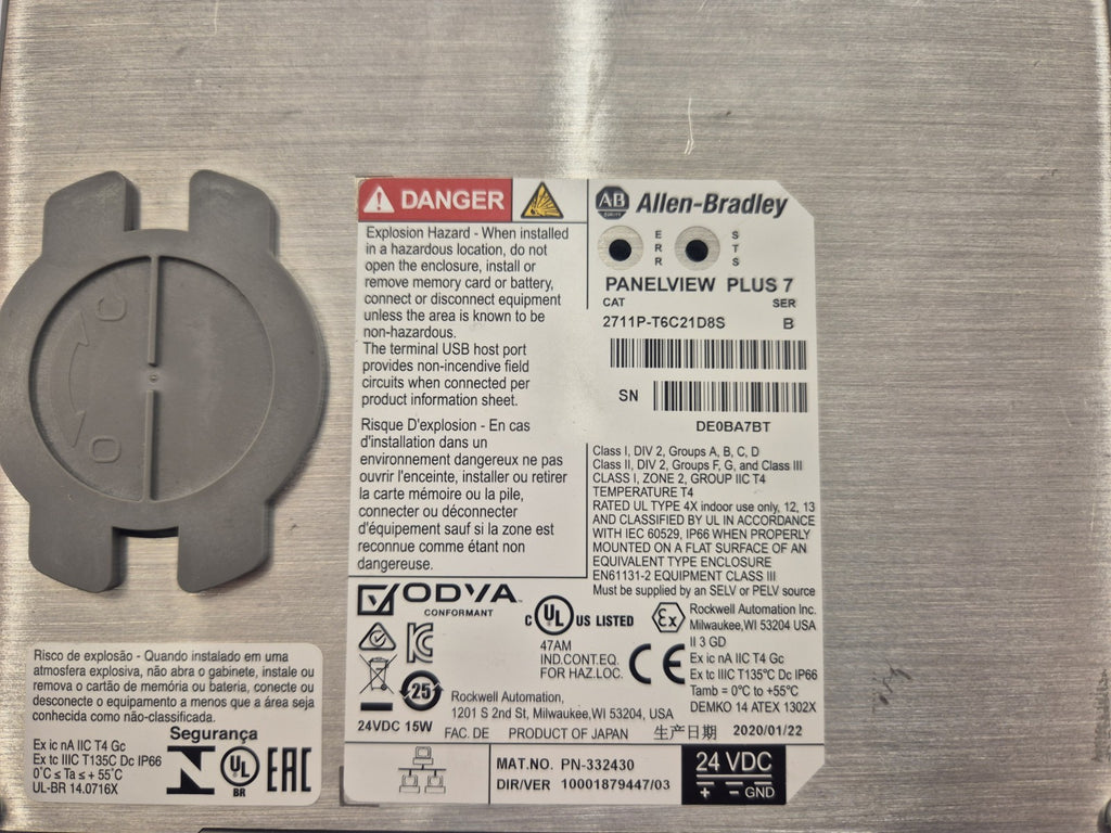 Allen-Bradley 2711P-T6C21D8S /B PanelView Plus 7 6"