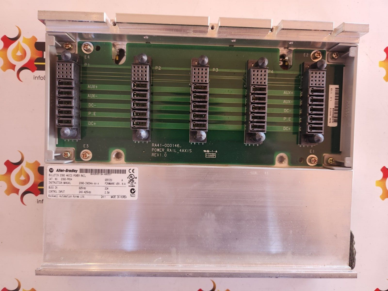 Allen Bradley 2093-PRS4 Multi-Axis 4-Axis Backplane Power Rail 325VDC 20A Buss
