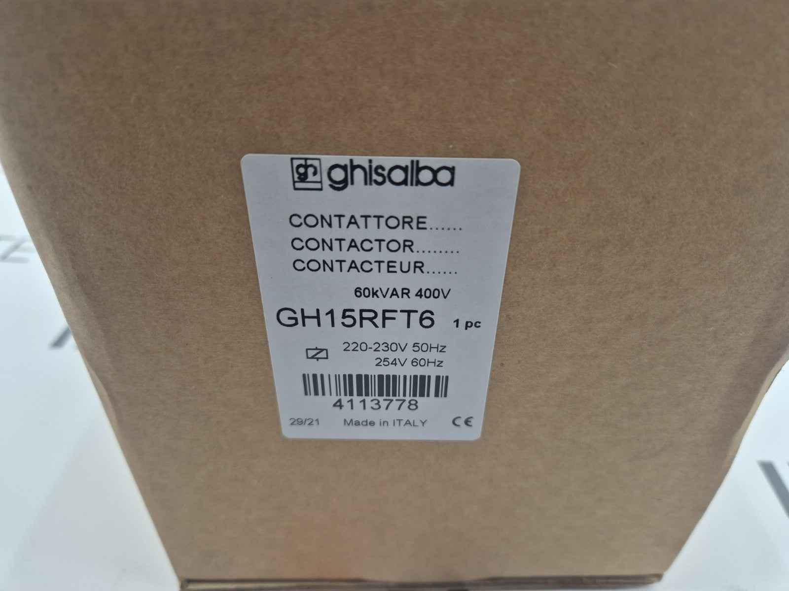 GHISALBA GH15RFT6 CAPACITOR SWITCHING CONTACTOR