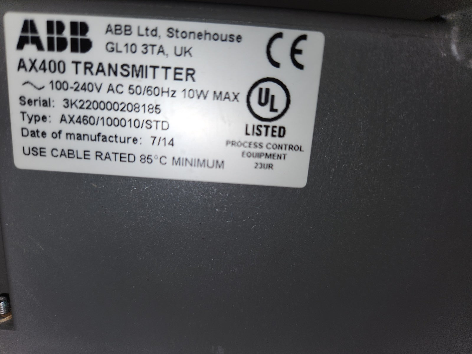 ABB AX400 transmitter AX460/100010
