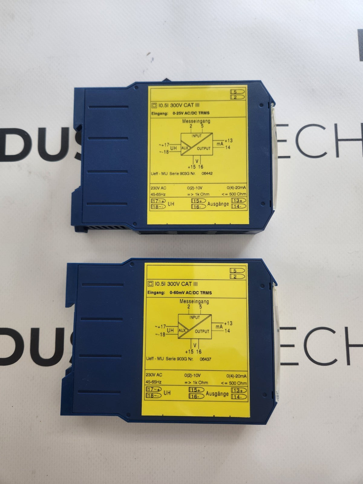 MULLER ZIEGLER Ueff-MU 0-25V AC/DC converter + 0-60mV unit