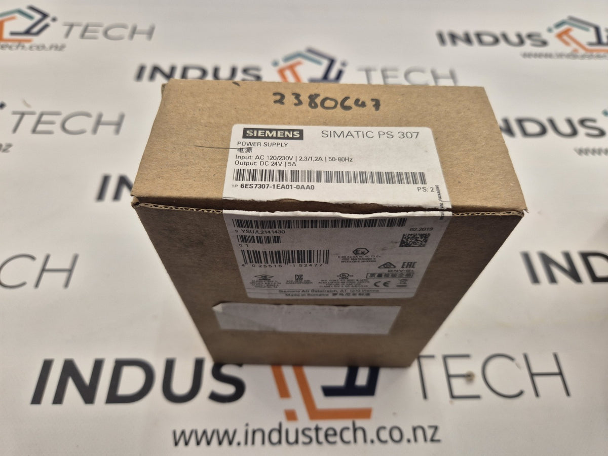 Siemens 6ES7307-1EA01-0AA0 PS307 5A DC24V Power Supply Module S7-300 Rack Mount
