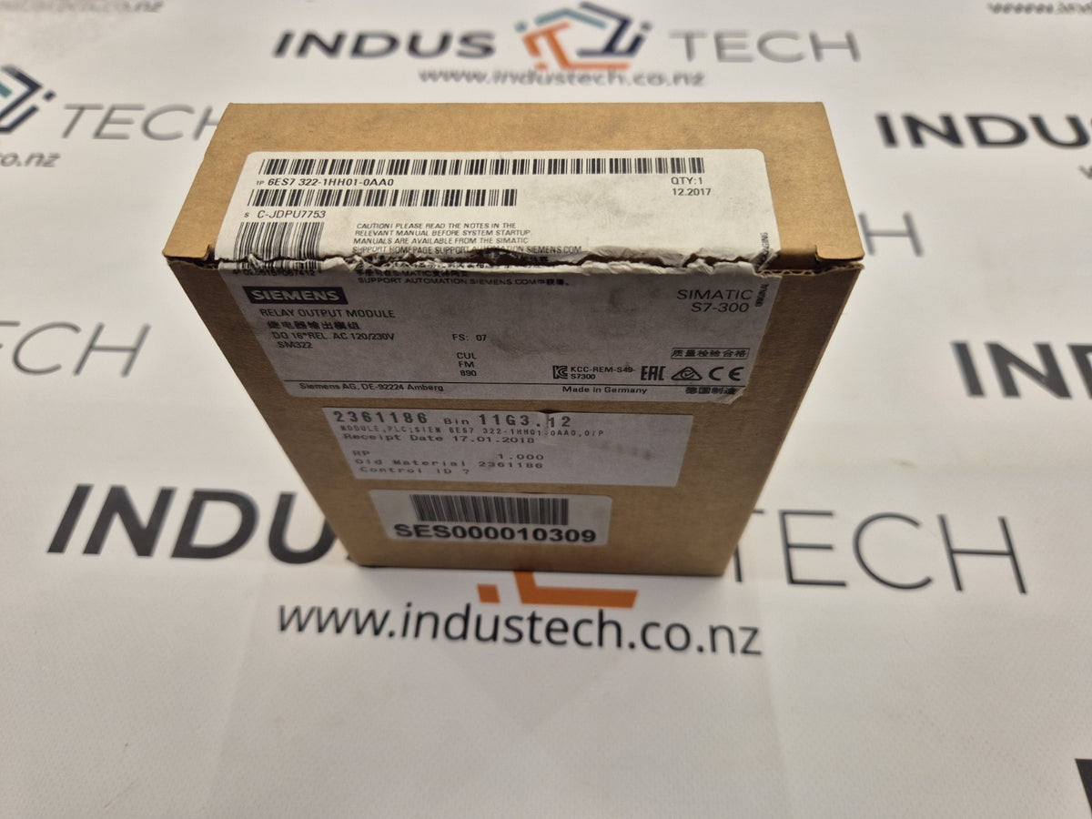 SIEMENS 6ES7 322-1HH01-0AA0 RELAY OUTPUT MODULE