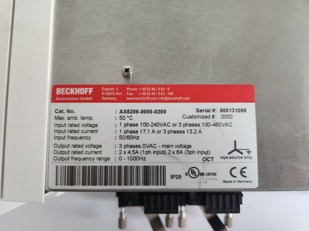 BECKHOFF  AX5206-0000-0200 with AX5911 Module
