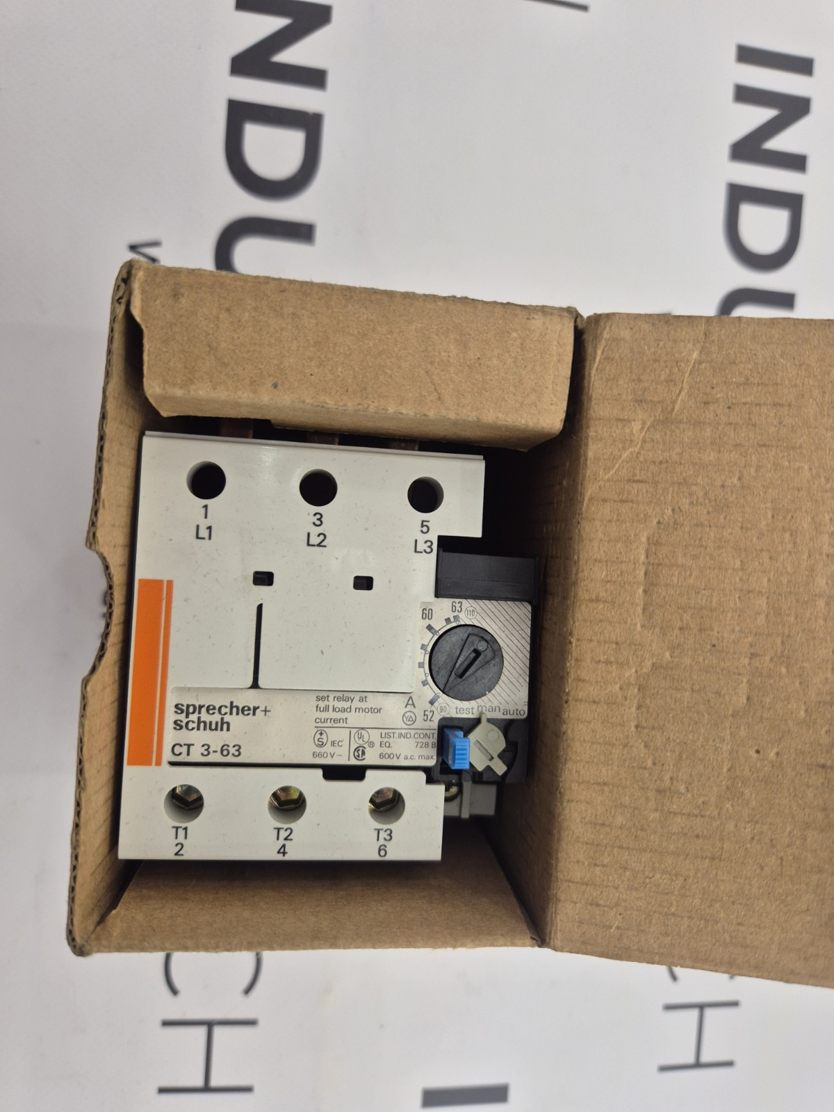 Sprecher Schuh CT3-63 OVERLOAD RELAY, 52-63 A,