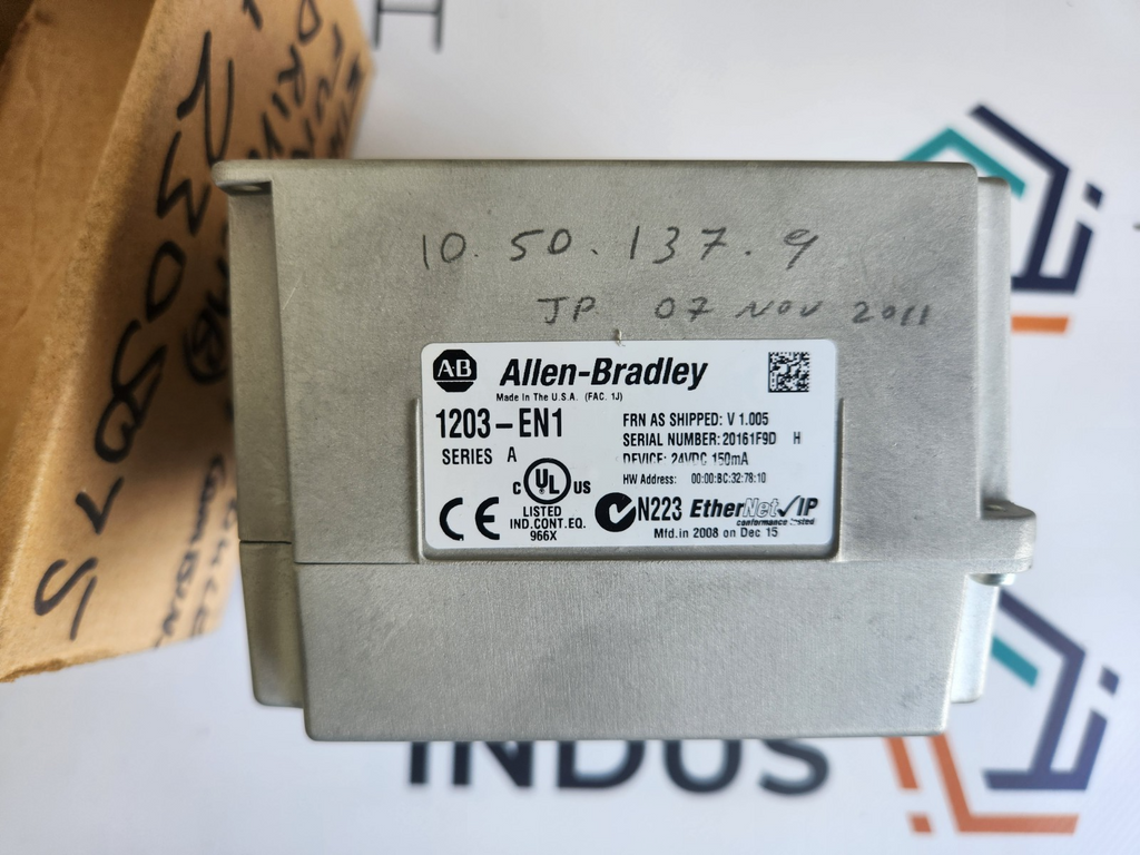 ALLEN BRADLEY  1203-EN1 /A  24VDC F/W V1.003 24VDC 150mA I/P Scan Port