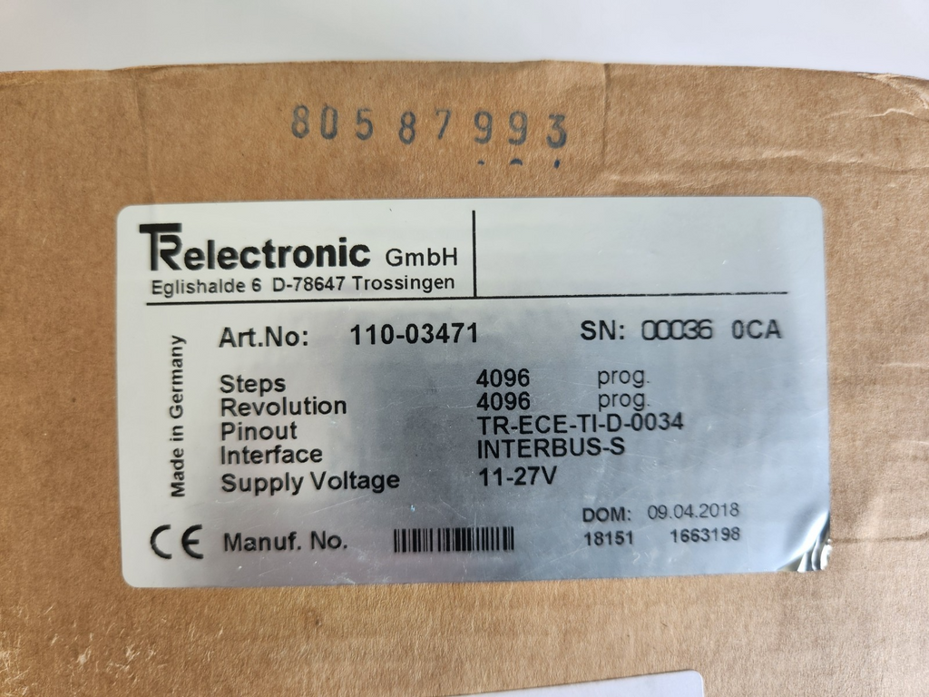 New In Box TR Electronic GmbH CE65M 110-03471 TR Encoder