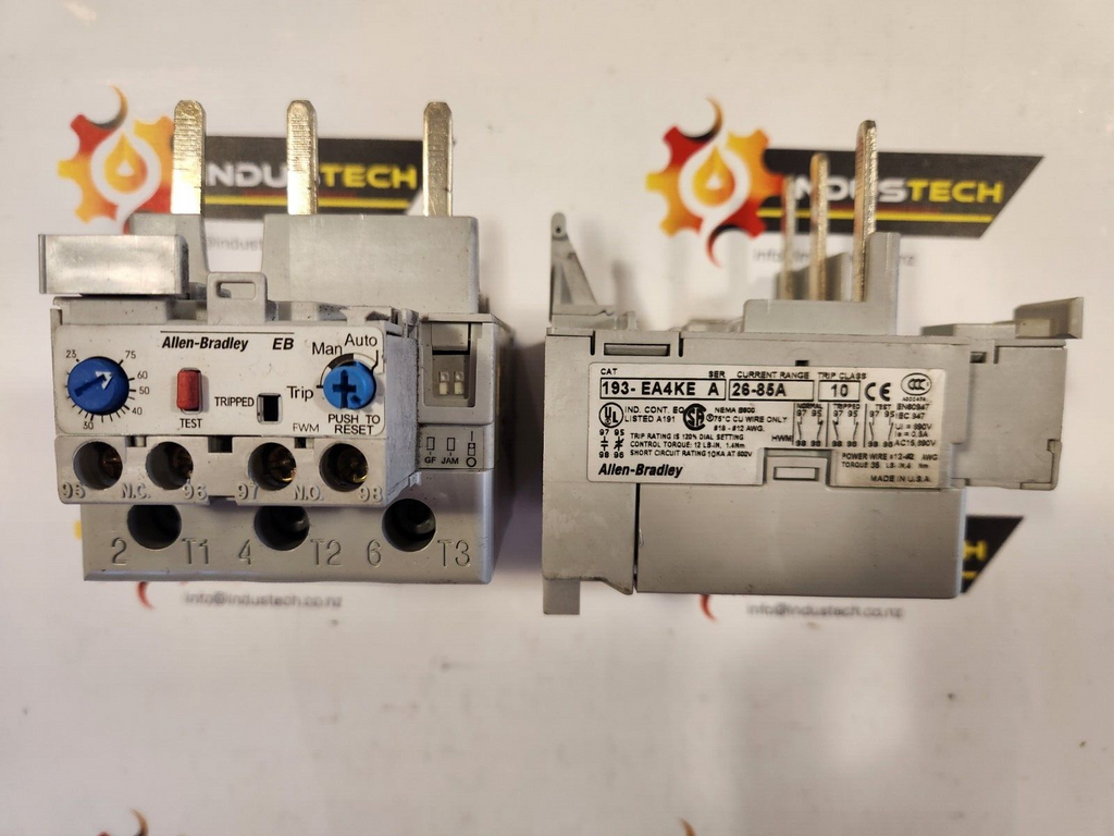 ALLEN-BRADLEY 193-EA4KE SERIES A OVERLOAD RELAY  ***Lot of 2***