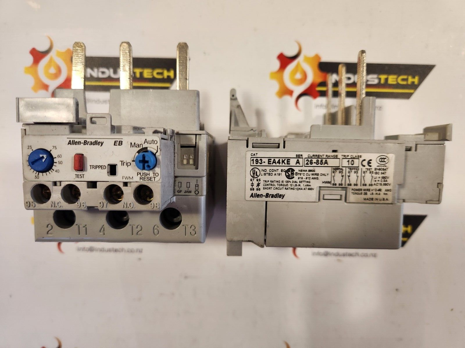 ALLEN-BRADLEY 193-EA4KE SERIES A OVERLOAD RELAY  ***Lot of 2***