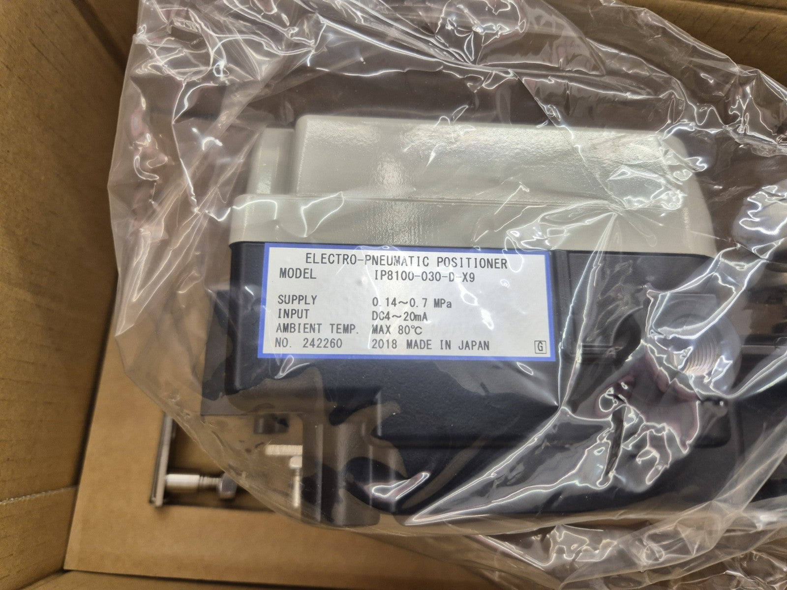 SMC IP8100-030-D-X9 POSITIONER
