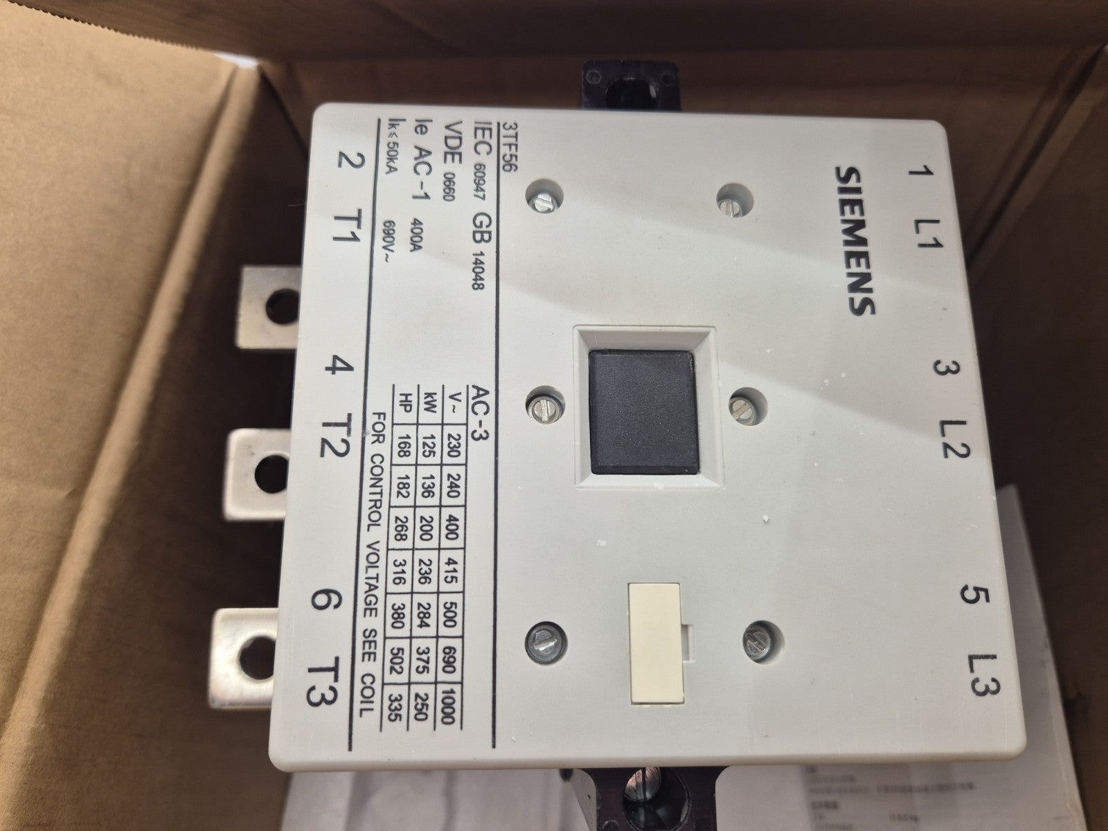 Siemens Contactor 3TF56 22-0XM0