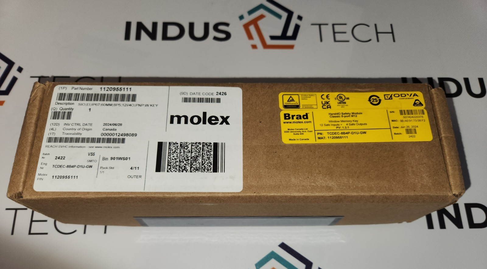 Brad Molex 1120955111 TCDEC-8B4P-D1U-GW EIP Safety I/O 12 inputs 4 outputs New**