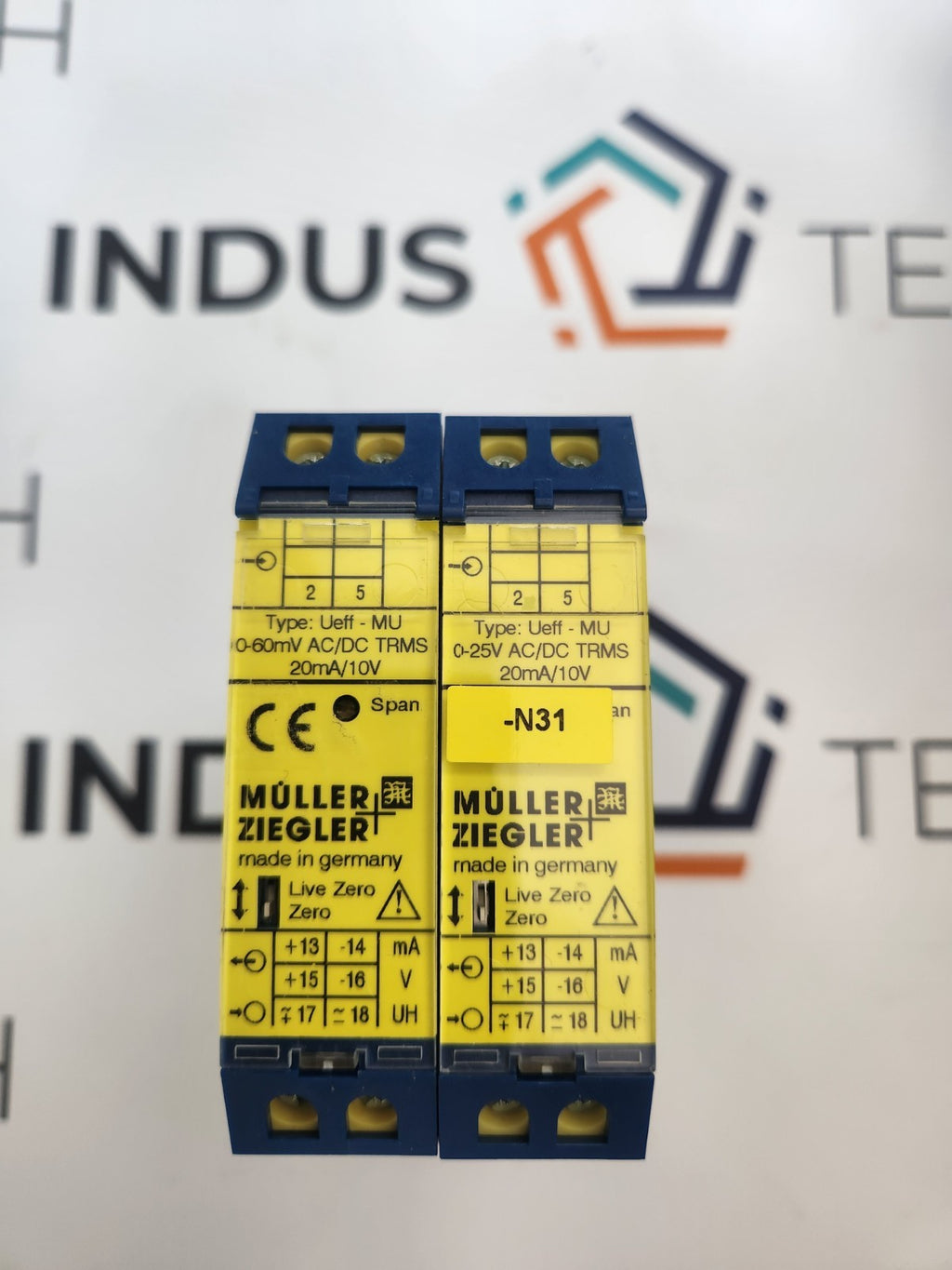 MULLER ZIEGLER Ueff-MU 0-25V AC/DC converter + 0-60mV unit