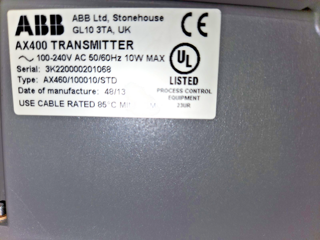 ABB AX400 transmitter AX460/100010/STD