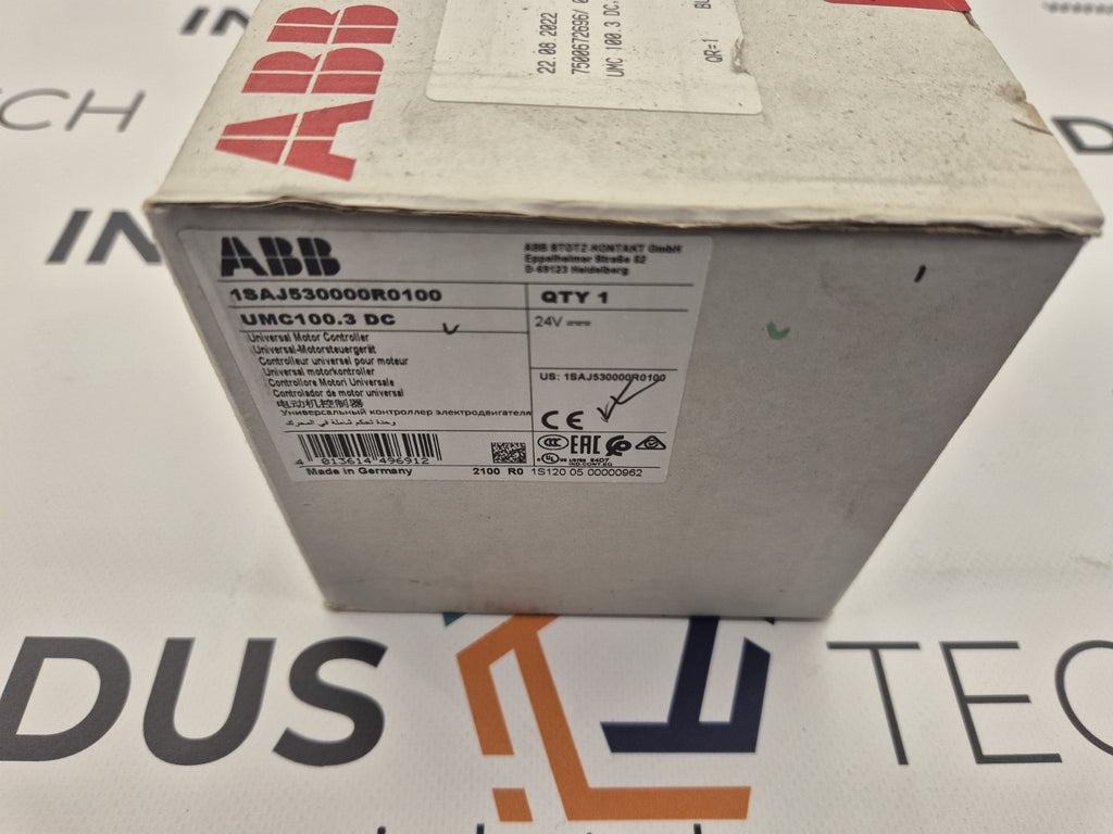 ABB 1SAJ530000R0100 UMC100.3 DC Intelligent Motor Controller 24 V DC, 6 DI, 4 DO