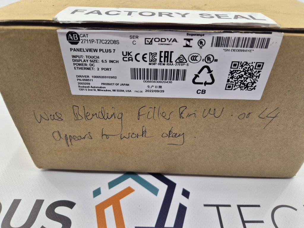 Allen-Bradley 2711P-T7C22D8S 6.5Inch PanelView Plus 7 Ser C