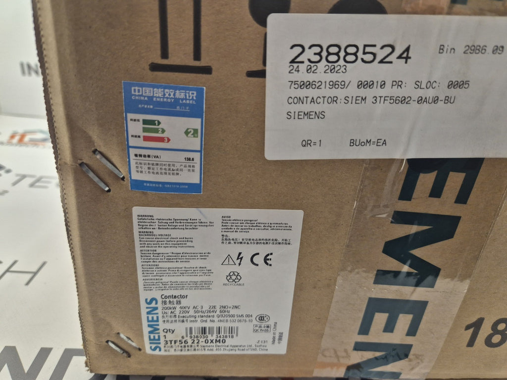 Siemens Contactor 3TF56 22-0XM0