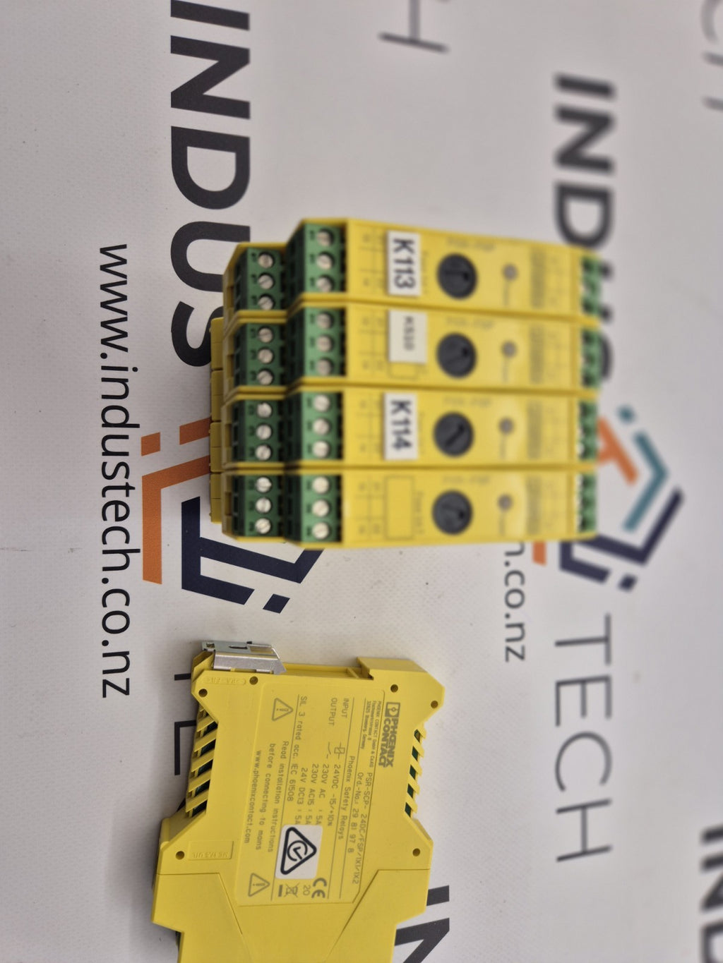 Lot of 5 x Phoenix Contact PSR-SCP-24DC /FSP/ 1X1/1X2 Safety Relay 2981978