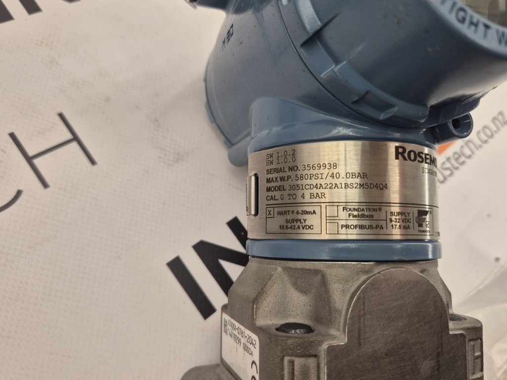 ROSEMOUNT 3051CD4A22A1BS2M5D4Q4 ROSEMOUNT 3051 PRESSURE TRANSMITTER