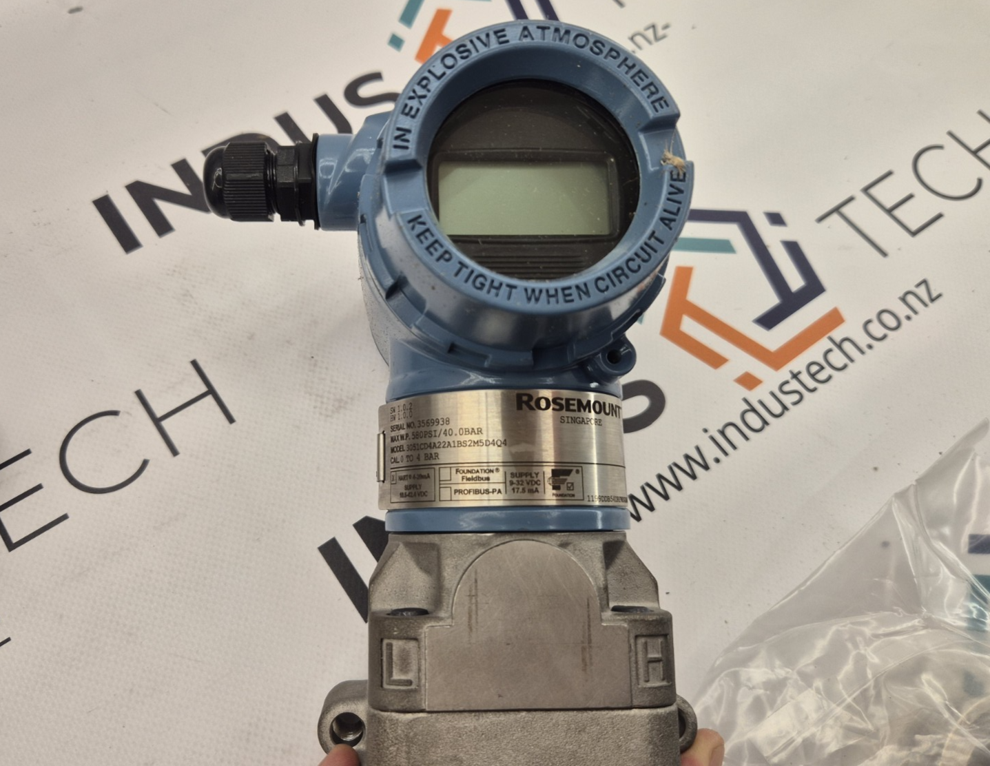 ROSEMOUNT 3051CD4A22A1BS2M5D4Q4 ROSEMOUNT 3051 PRESSURE TRANSMITTER