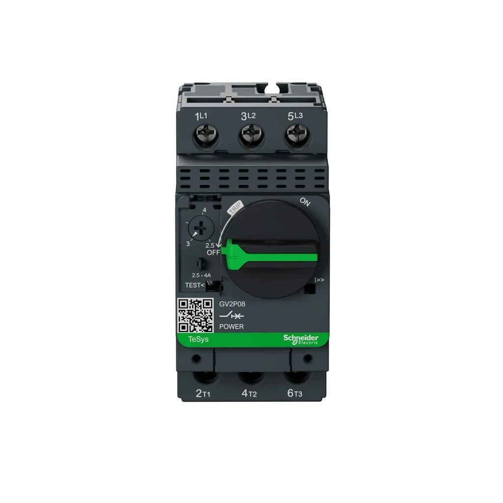 2 Pieces x Schneider Electric Motor circuit breaker GV2P08 3P 2.5-4A