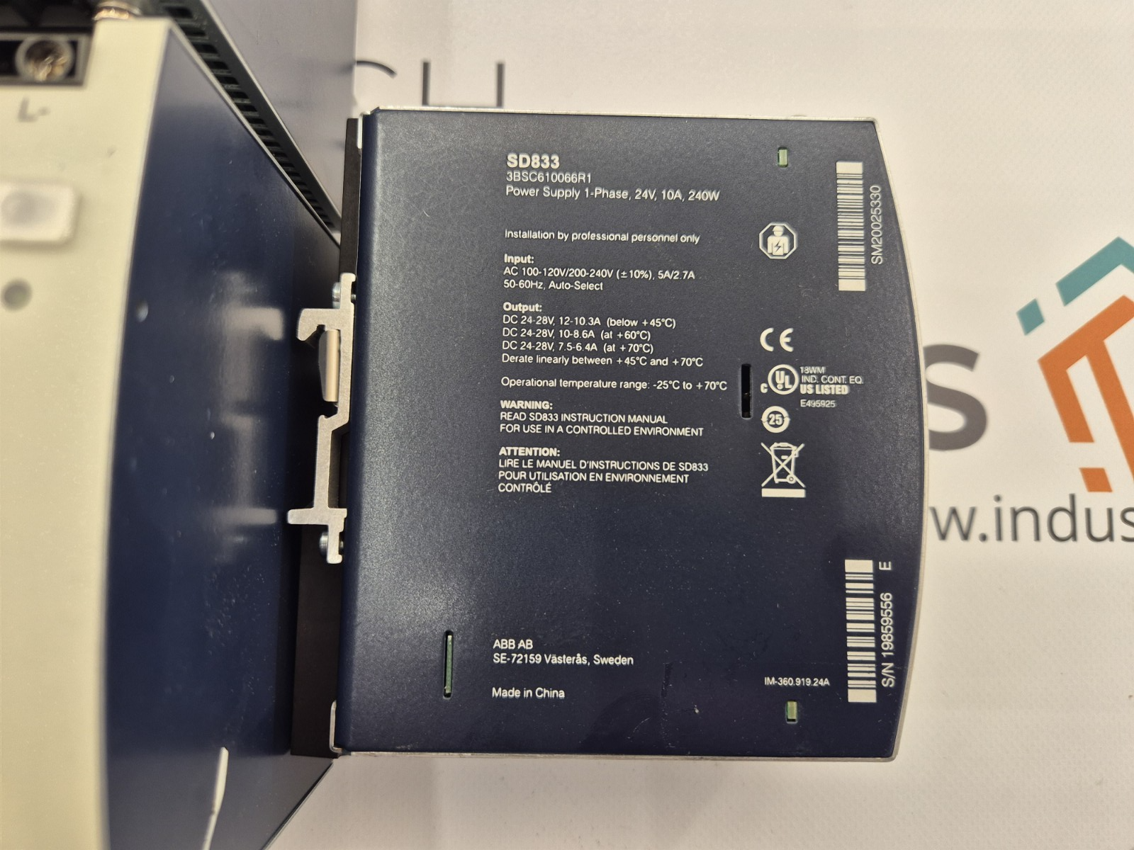 ABB SD833 POWERSUPPLY 3BSC610066R1 PR:A