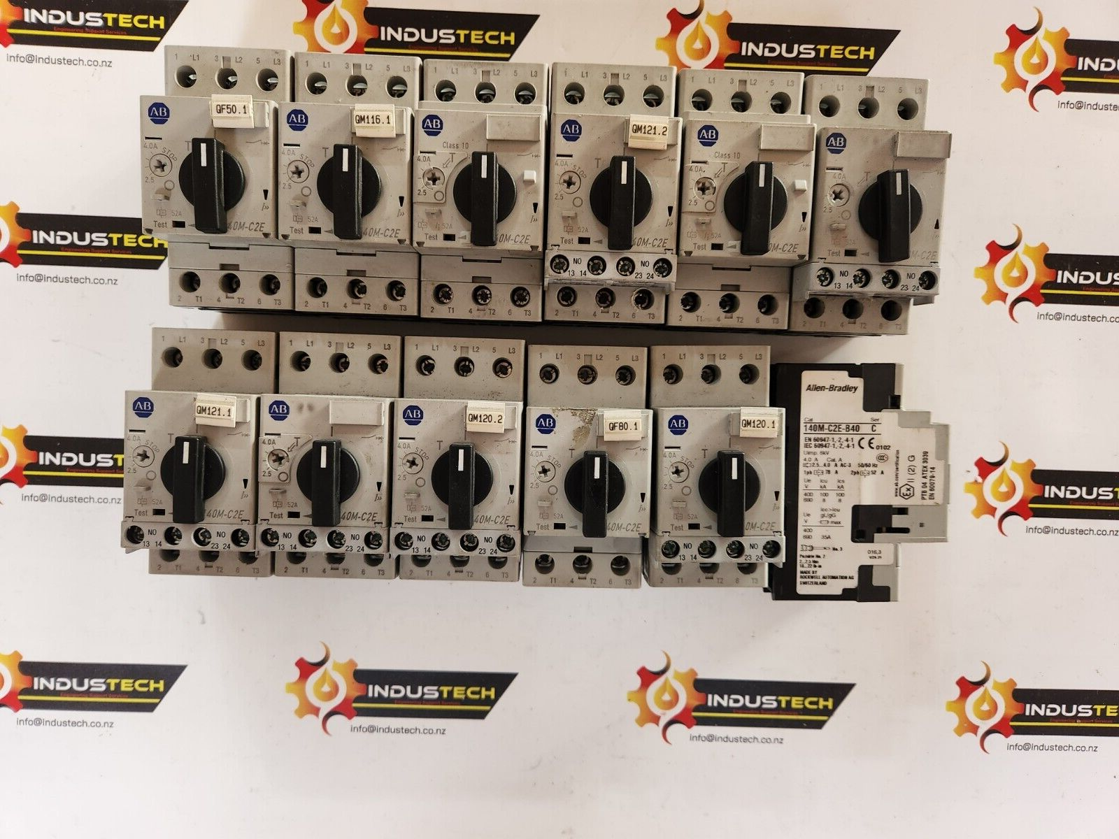 QTY 6 ALLEN BRADLEY 140M-C2E-B40/C25 MOTOR PROTECTION CIRCUIT BREAKERS