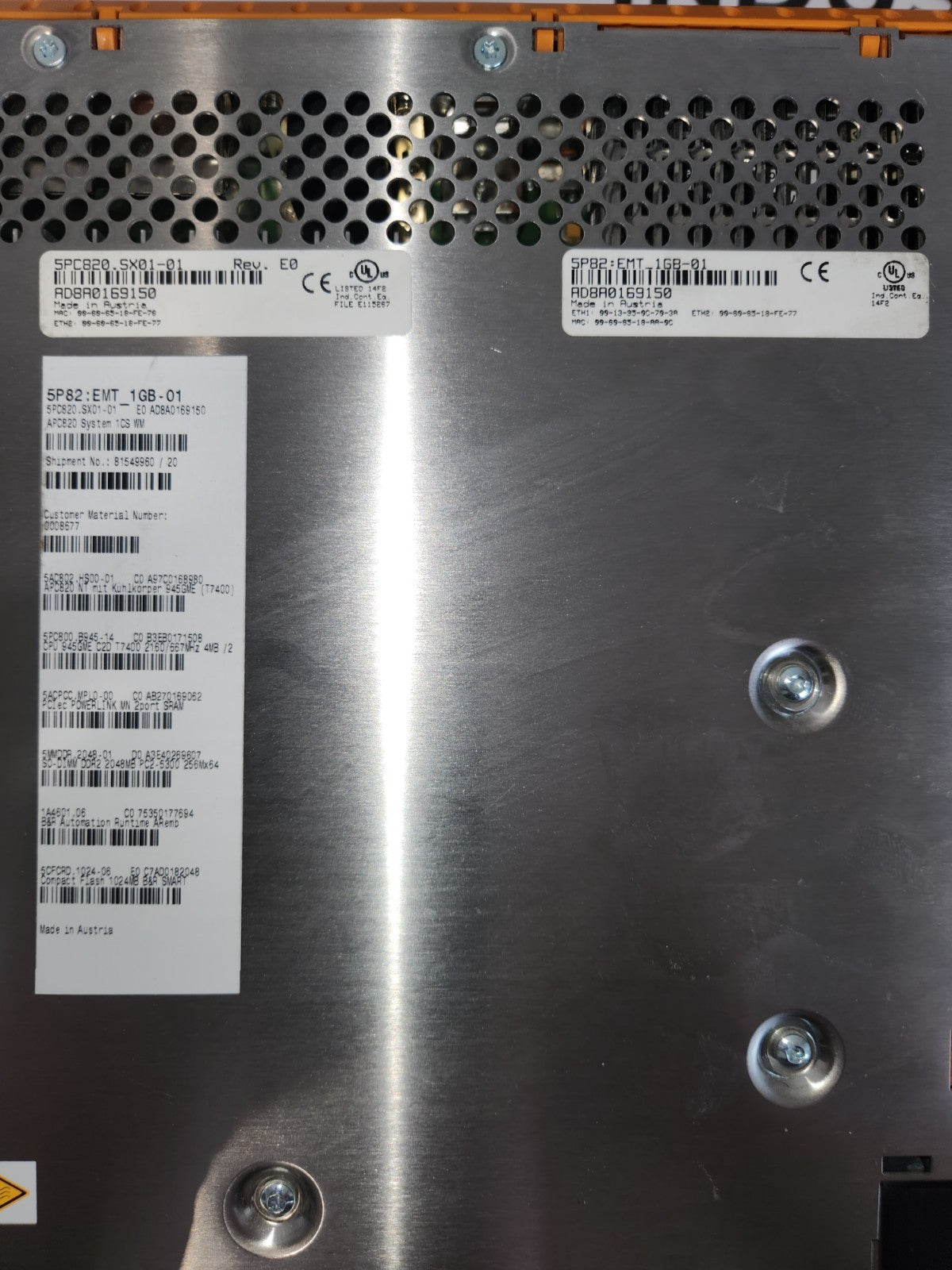 B&R 5PC820.SX01-01 ACOPOS Multi APC820