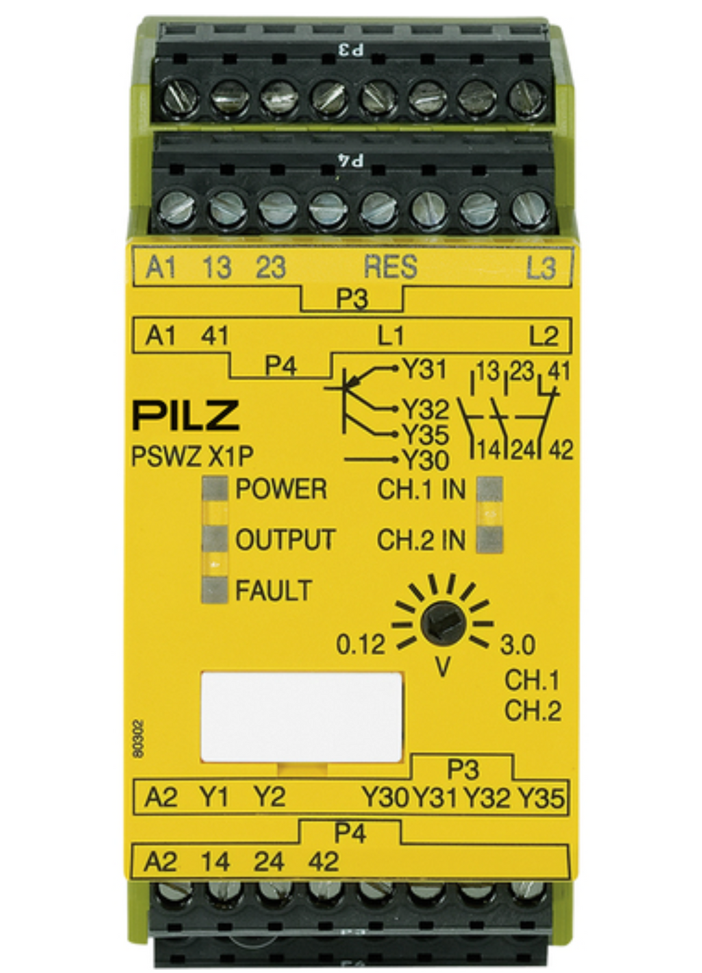 Pilz PSWZ X1P Safety Relay 24–240V AC/DC | 2NO 1NC 2SO | 777950 | Used