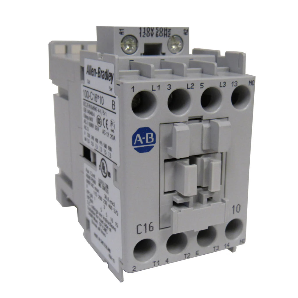 Allen-Bradley 100-C16D10 IEC Contactor | 16A 3P 120V | 2-Pack | New
