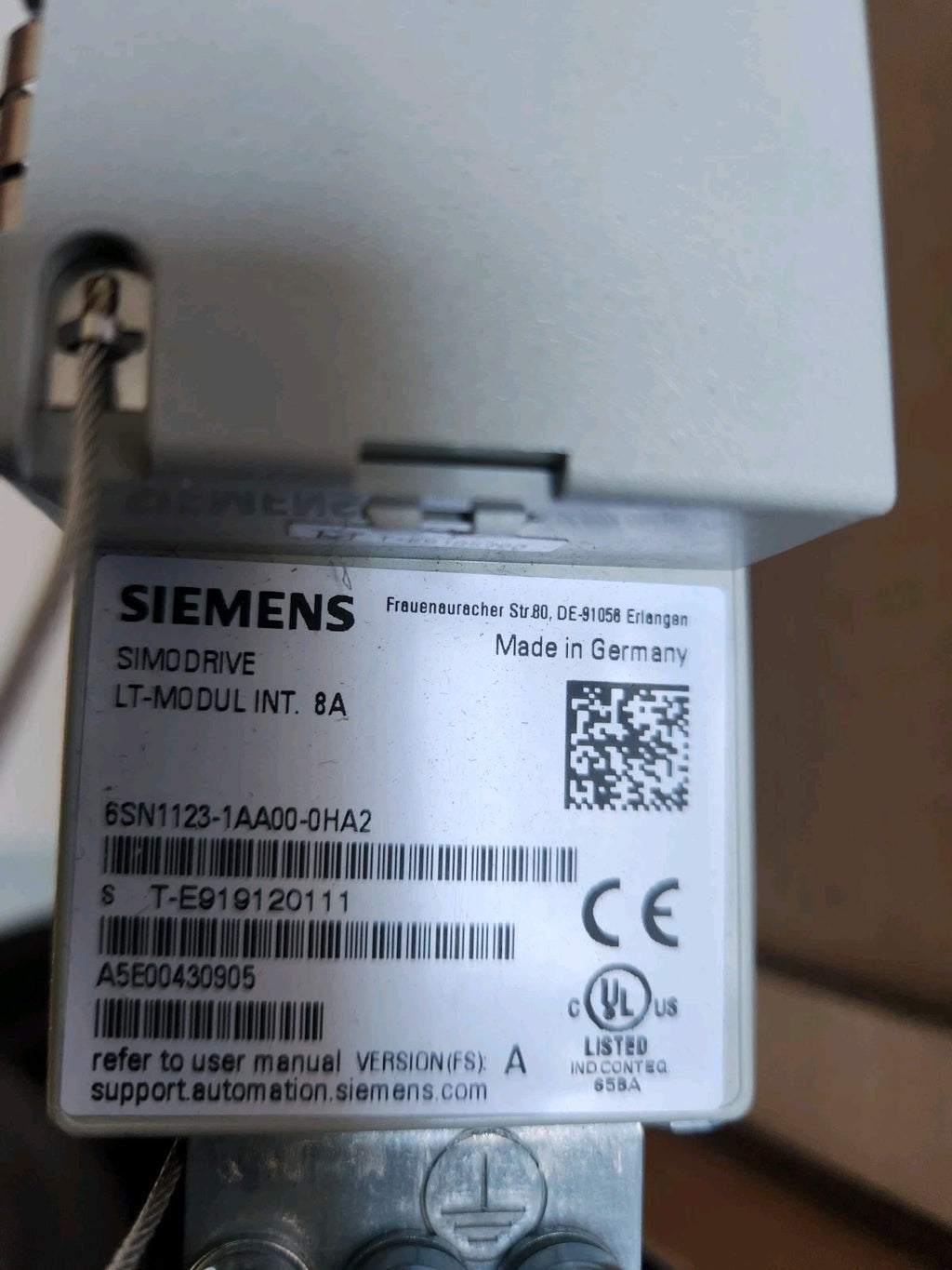 SIEMENS SIMODRIVE 6SN1123-1AA00-0HA2  611 POWER MODULE 6SN1123-1AA00-0HA2