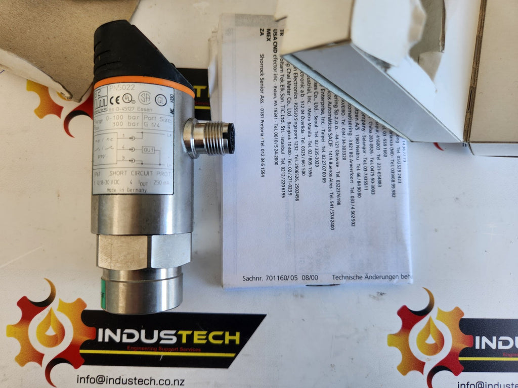 Ifm Pressure Sensor PN5022 PN-100-SBR14-HFPKG/US/ with Display